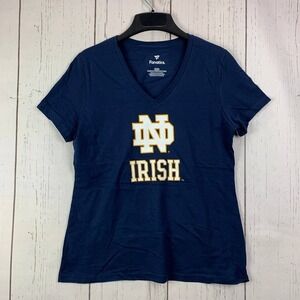 Notre Dame Fighting Irish Medium Fanatics Casual T-Shirt Blue New Women